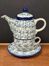 Load image into Gallery viewer, Teapot for One - Knob Damaged and Repaired - Forget Me Knots