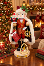 Load image into Gallery viewer, Nutcracker, Steinbach Santa Comes Around Part 1 - Limited Edition with Real Smoker Toy and Spinning Pyramid