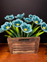 Load image into Gallery viewer, Flower, 1 Pc. - Large Hibiscus on 11” Wire Stem - Two-Toned Teal