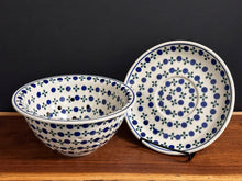 Load image into Gallery viewer, Berry Bowl w/Saucer, 8"W - Petals and Dots