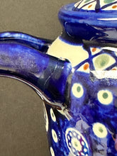 Load image into Gallery viewer, Canister, Pre-owned 14" with Lid - Dots and Diamonds (Repaired Handle)