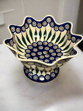 Load image into Gallery viewer, Bowl, Pedestal Pre-owned - Peacock