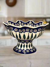 Load image into Gallery viewer, Bowl, Pedestal Pre-owned - Peacock