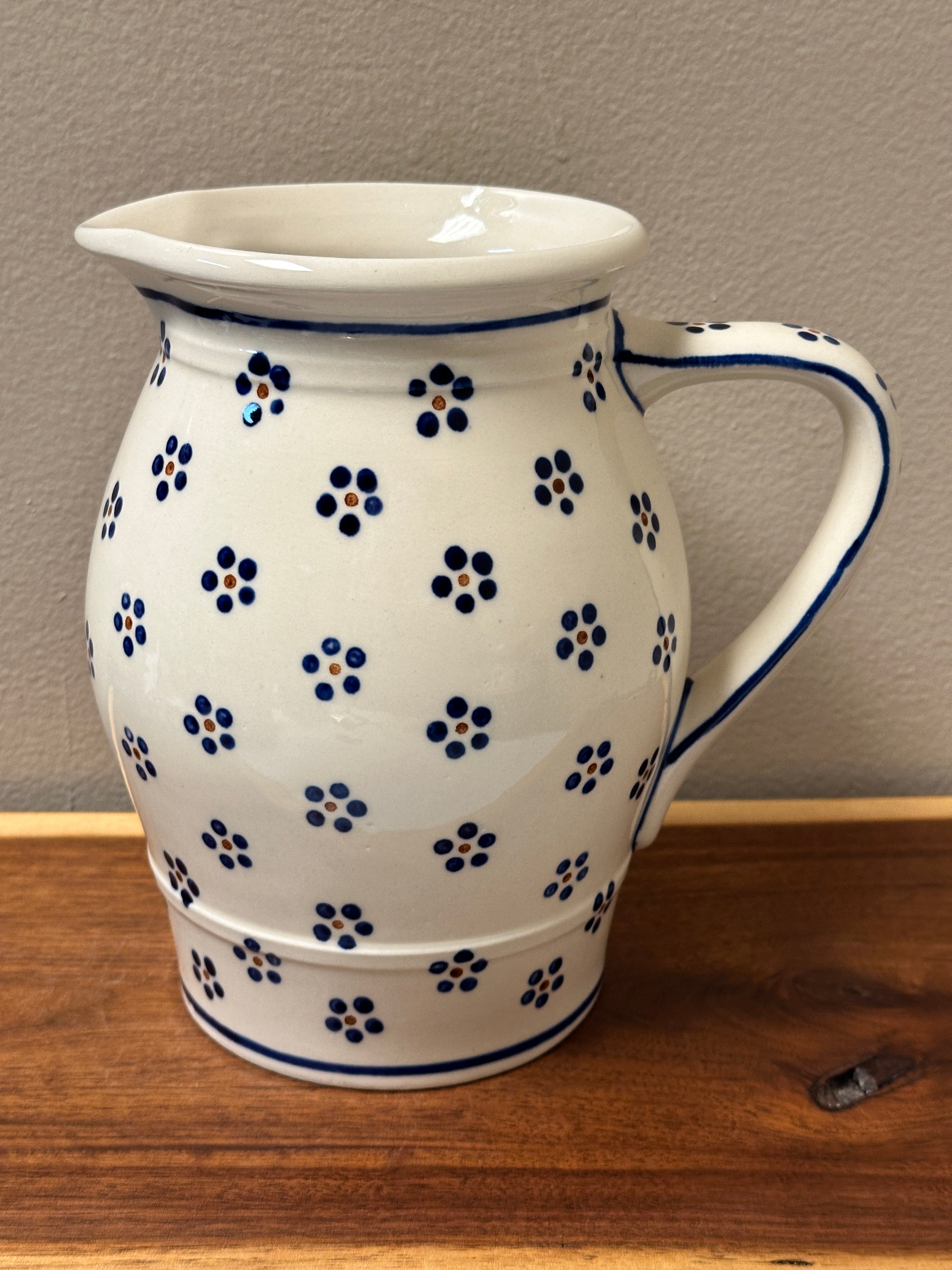 Pitcher, Pre-owned 1.7L - Vintage Dot Flowers – Music City Polish