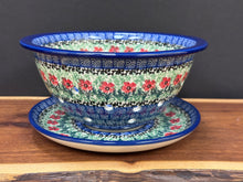 Load image into Gallery viewer, Berry Bowl w/Saucer, 8"W - Maraschino
