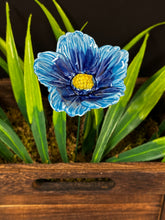 Load image into Gallery viewer, Flower, 1 Pc. - Large Hibiscus on 11” Wire Stem - Two-Tone Light Blue
