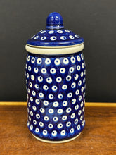 Load image into Gallery viewer, Canister w/Notched Lid, Pre-owned - Dots