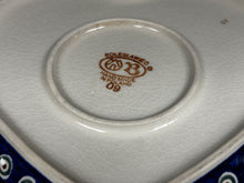 Load image into Gallery viewer, Dinner Plate 10.75”, Pre-Owned -Heart Shape Peacock w/Lines