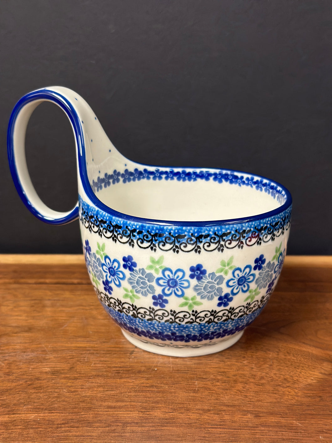 Bowl, Loop Handle Soup - Flower Works