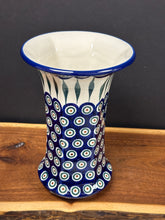 Load image into Gallery viewer, Vase, 9.5” Fluted - Peacock
