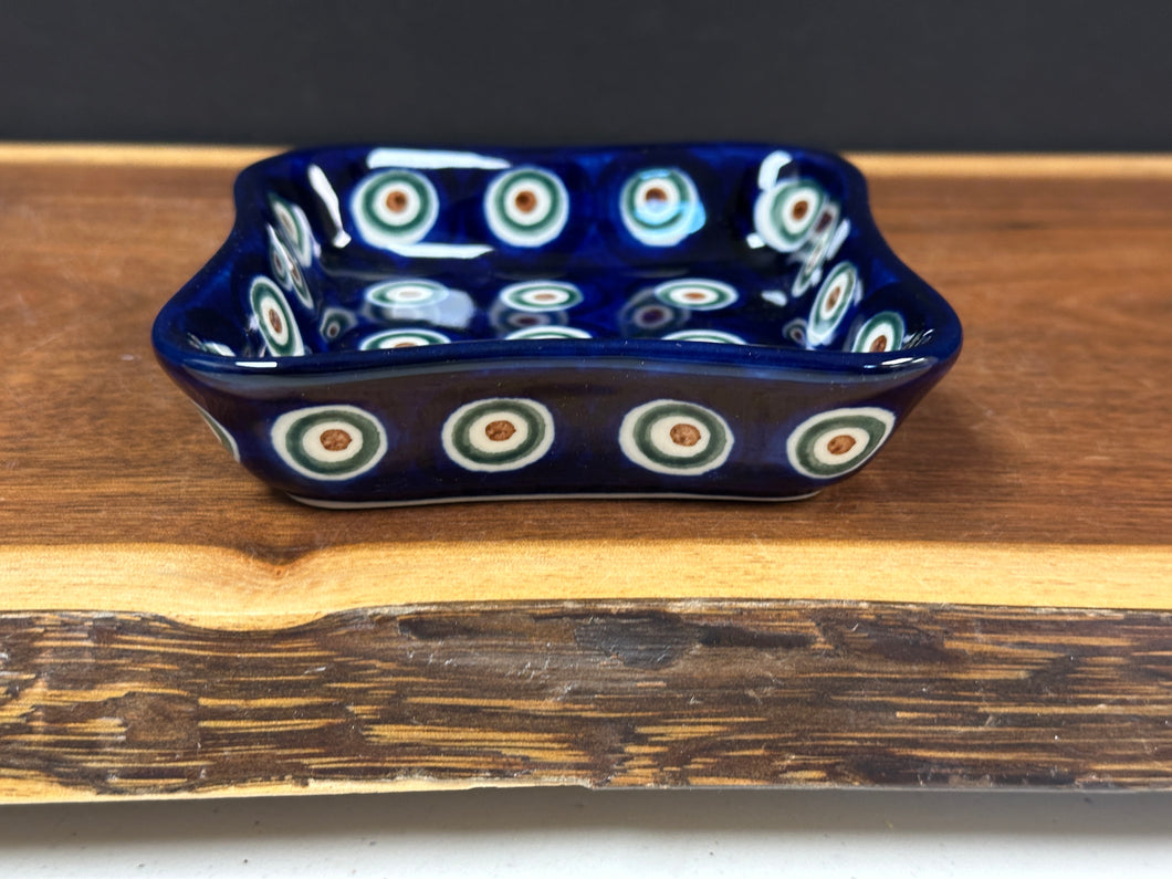 Fluted Dipping Dish - Peacock