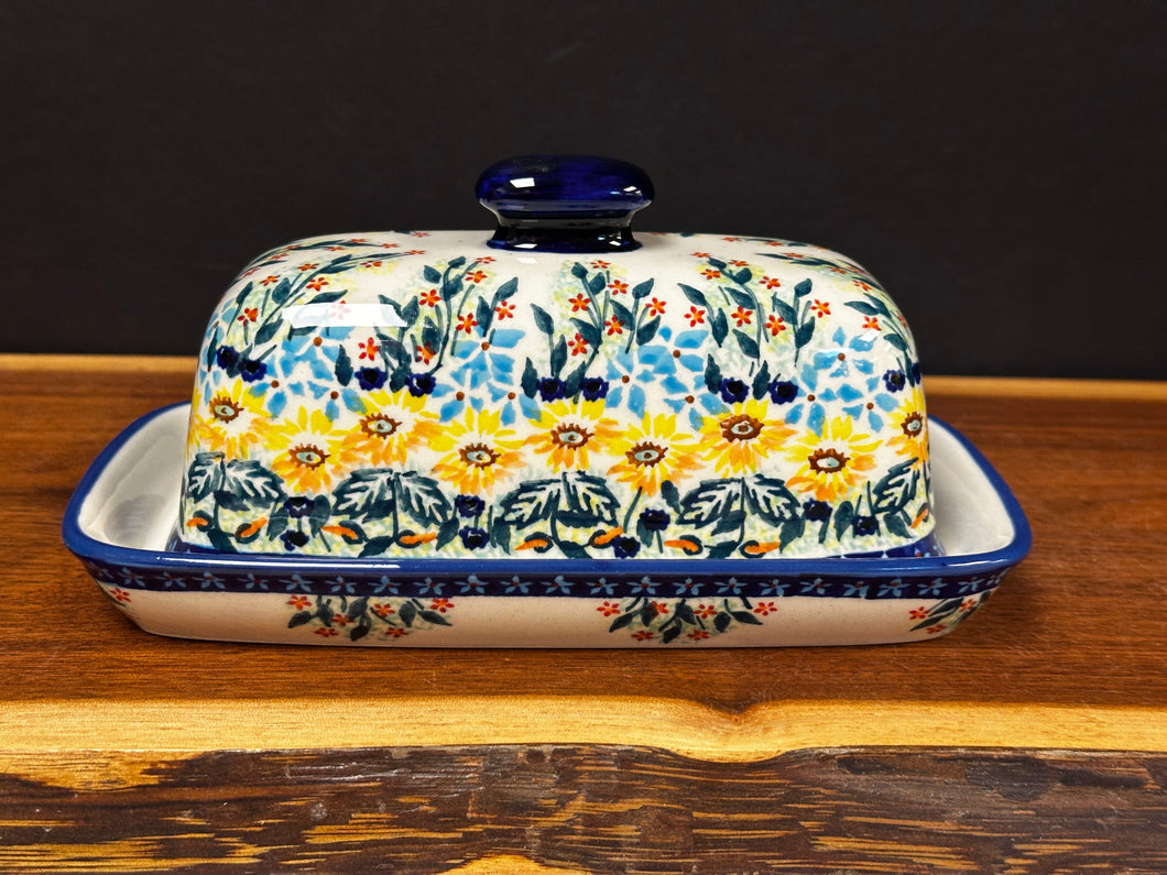 Butter Dish - Draped in Gold