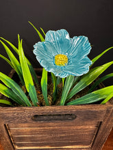 Load image into Gallery viewer, Flower, 1 Pc. - Large Hibiscus on 11” Wire Stem - Teal
