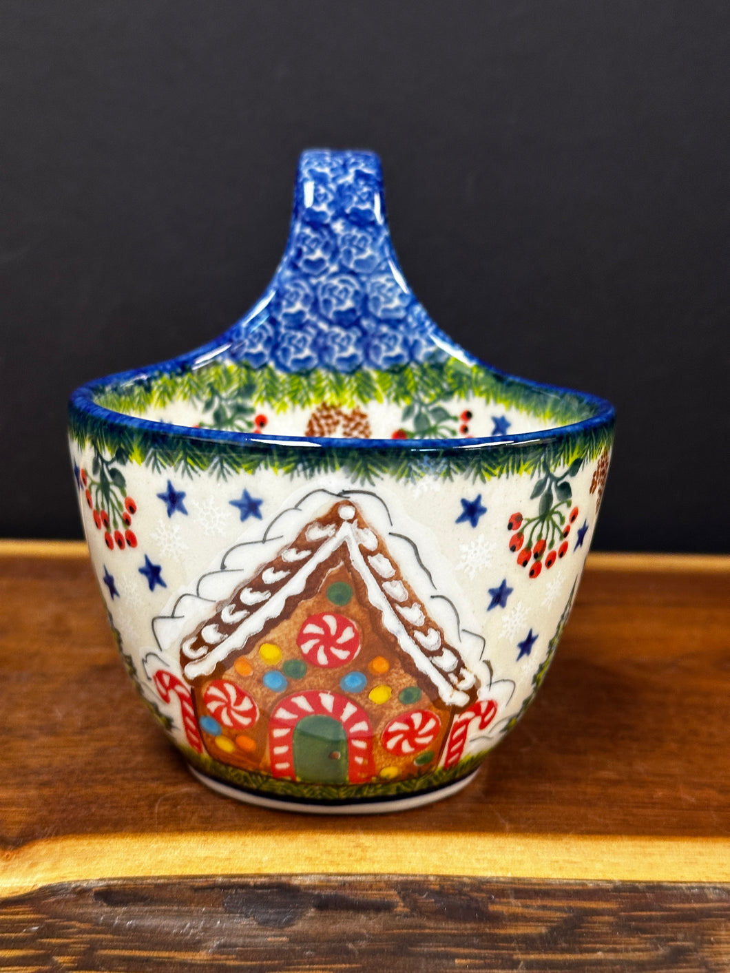 Bowl, Loop Handle Soup - Gingerbread House