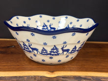 Load image into Gallery viewer, Bowl, Wavy Edge 8" - Winter Forest
