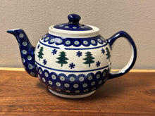 Load image into Gallery viewer, Teapot (1 qt), Pre-owned - Tree &amp; Snowflakes
