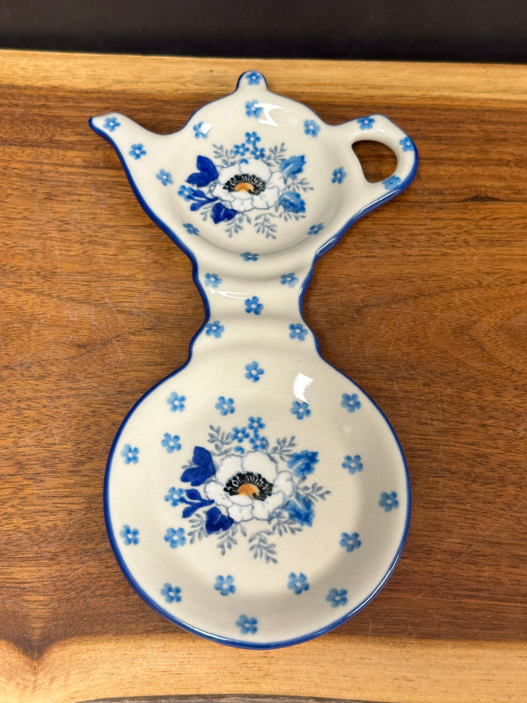 Tea Bag & Cup Holder - White Poppy