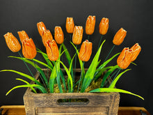 Load image into Gallery viewer, Flower, 1 Pc. - Tulip on 8” Wire Stem - Solid Orange
