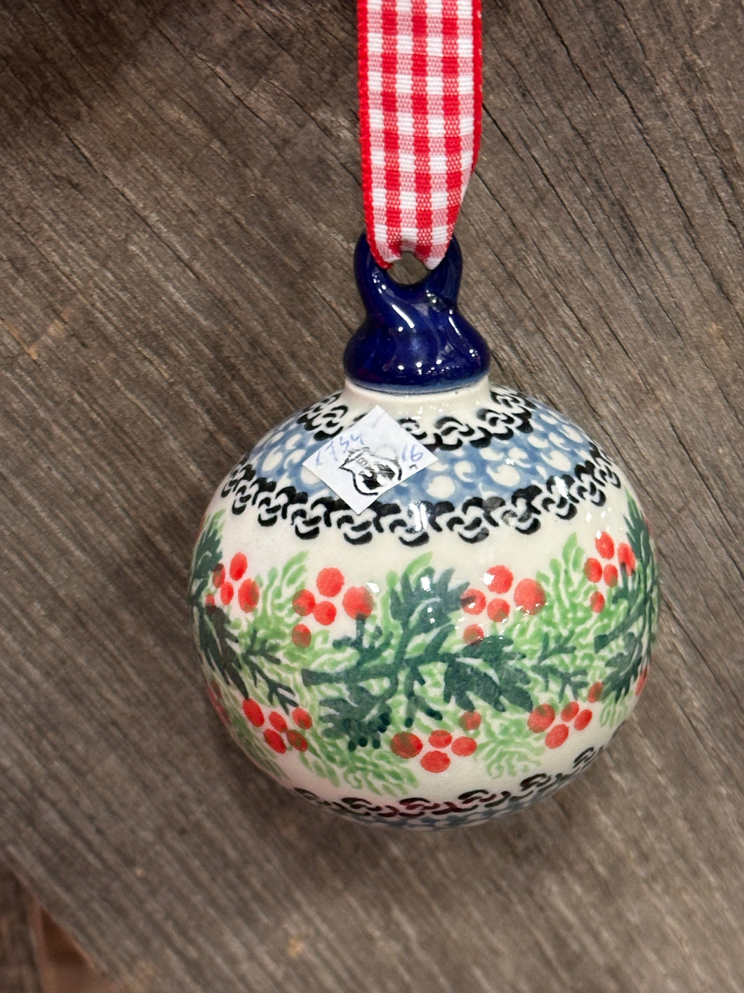 Ornament, Ball Shape - Holly Berry