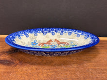 Load image into Gallery viewer, Tray, Oval Plate - Blue Meadow Horses
