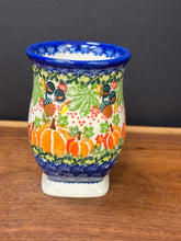Load image into Gallery viewer, Mug, Pedestal 12 oz - Hedgehog in the Pumpkin Patch
