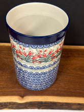 Load image into Gallery viewer, Wine Crock/Utensil Holder 7.75&quot; H - Crimson Bells
