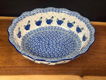 Load image into Gallery viewer, Oval Casserole, Fluted Edge - Blue Hen
