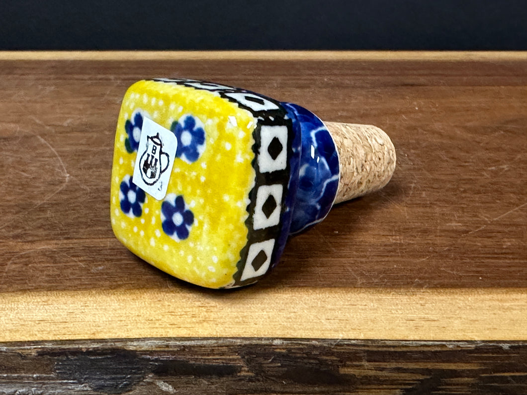 Wine Cork, Square - Sunburst