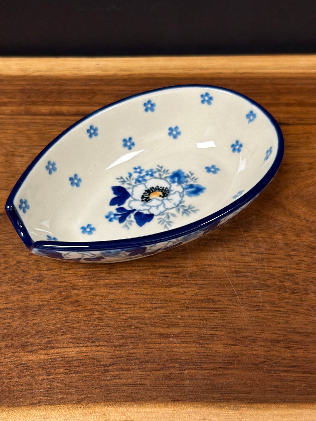 Spoon Rest - White Poppy