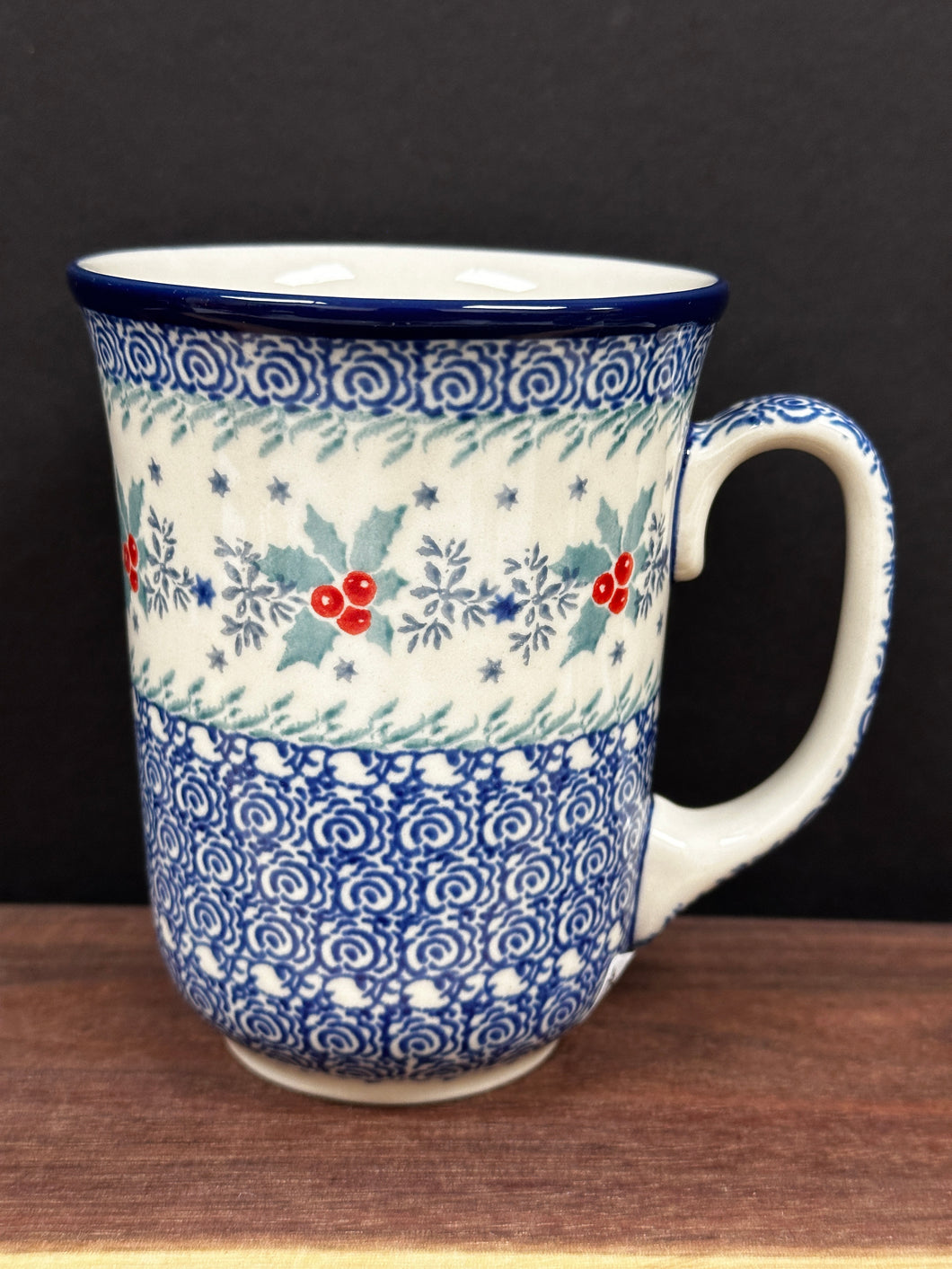 Mug, Bistro 16 oz. - Winter Holly