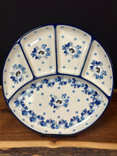 Load image into Gallery viewer, Platter, Divided 10.25” Round - White Poppy
