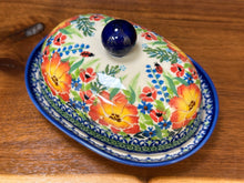 Load image into Gallery viewer, Butter Dish, Oval Kalich - Glowing Garden
