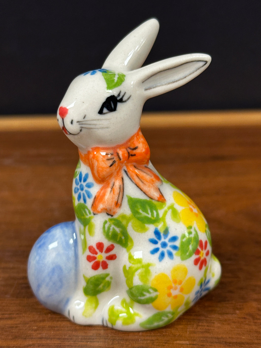 Mini Bunny Rabbit 2.75” with Blue Egg