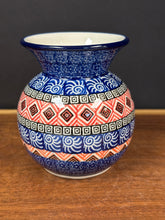 Load image into Gallery viewer, Vase, Bubble 4.25" - Red Aztec Sun

