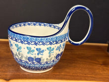 Load image into Gallery viewer, Bowl, Loop Handle Soup - Blue Orchids

