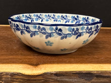 Load image into Gallery viewer, Bowl, Scalloped 4.5&quot; - Blue Flax Flower
