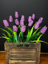 Load image into Gallery viewer, Flower, 1 Pc. - Tulip on 8” Wire Stem - Solid Purple
