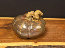 Load image into Gallery viewer, Pumpkin - 5.5” Metallic Bronze Glaze by Matthew’s Pottery
