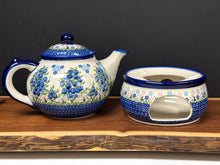 Load image into Gallery viewer, Teapot, Kubus w/Warmer -  Blueberries
