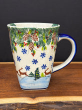 Load image into Gallery viewer, Mug, XL 18 oz Square Coffee Kalich - Reindeer in the Snow
