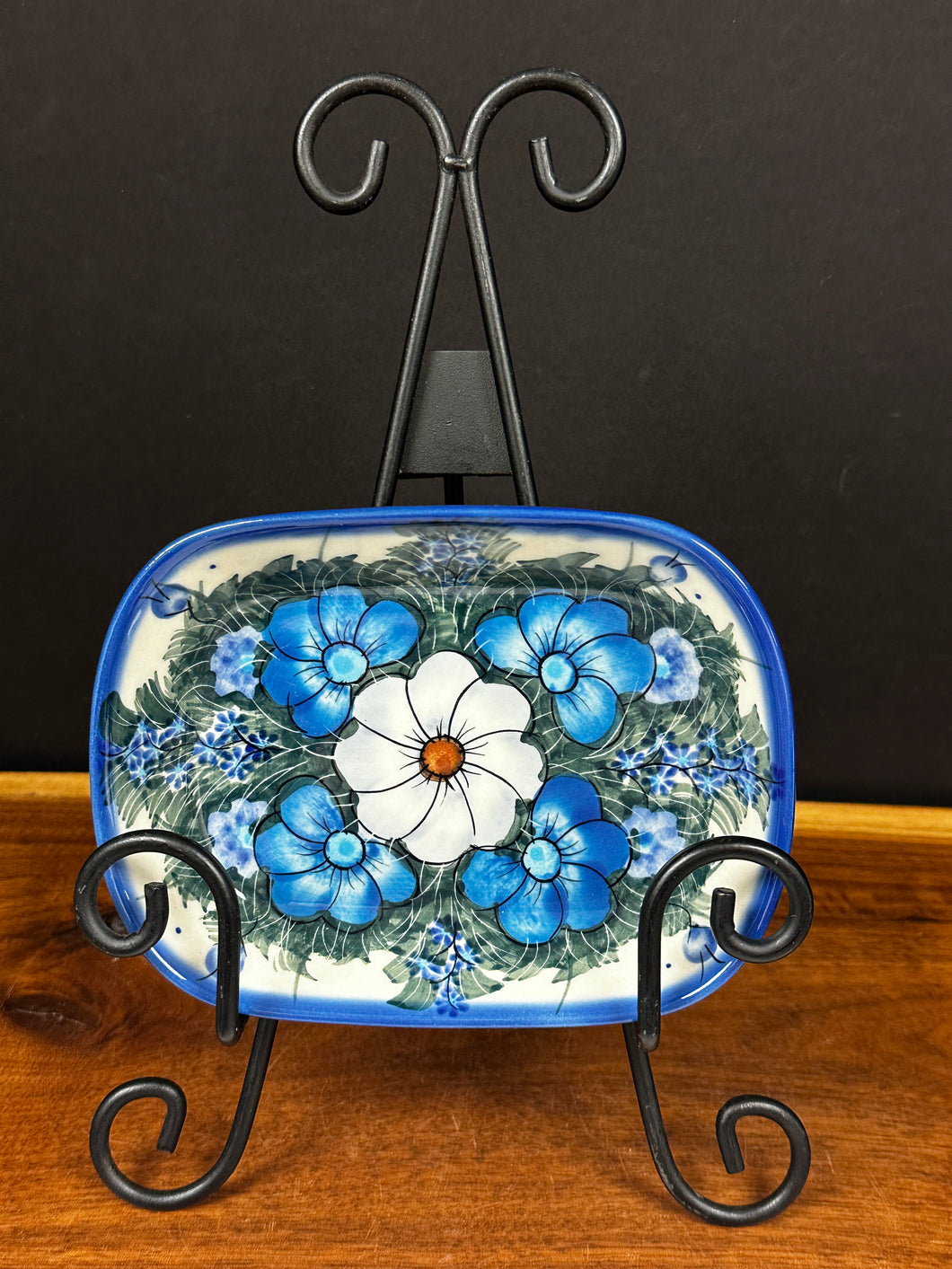 Tray, Oblong 6.25” Kalich - Blue & White Delight