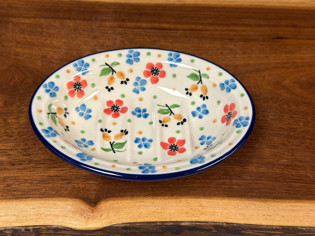 Soap Dish, Oval 5.5” - Wildflowers