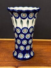 Load image into Gallery viewer, Vase, Fluted, 6.75" - Peacock
