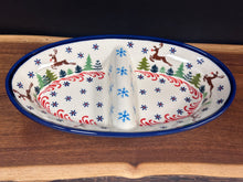 Load image into Gallery viewer, Dish, Oval Divided - Reindeer Games

