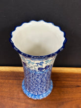 Load image into Gallery viewer, Vase, Fluted, 6.75" - Blue Orchids

