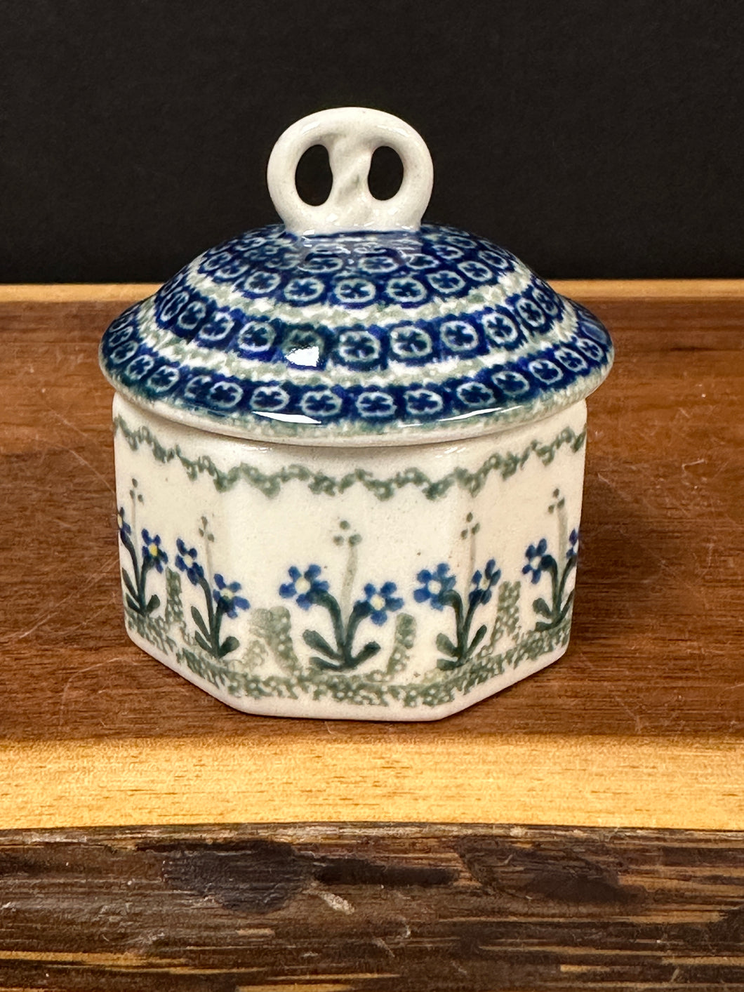 Ring, Trinket Box - Blue Spring Daisy