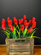 Load image into Gallery viewer, Flower, 1 Pc. - Tulip on 8” Wire Stem - Two-Toned Red
