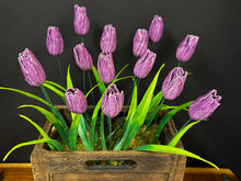 Load image into Gallery viewer, Flower, 1 Pc. - Tulip on 8” Wire Stem - Solid Purple
