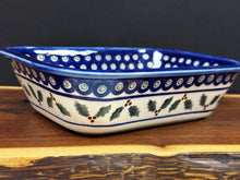 Load image into Gallery viewer, Baker, Rectangular w/Grip Edge - Pre-Owned** with Chip - Holly Leaves
