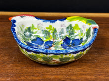 Load image into Gallery viewer, Bowl, Chicken Shape - Unikat Blue Orchids
